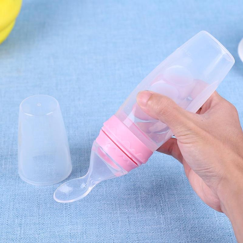 Silicone Squeeze Baby Feeding Spoon Dispenser