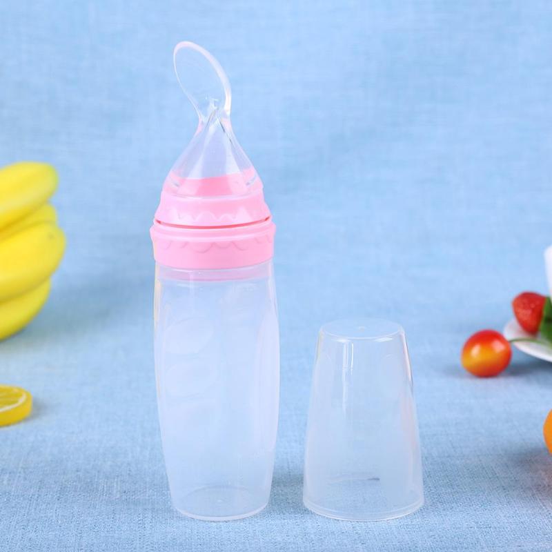 Silicone Squeeze Baby Feeding Spoon Dispenser