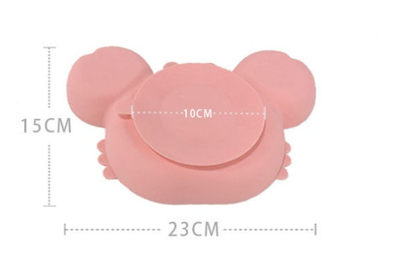 Silicone Non Slip Baby Feeding Bowl Plate Set