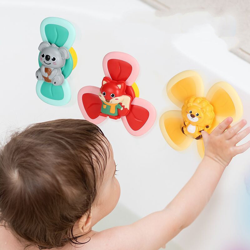 Spinning Suction Cup Baby Bath Water Toy Teether