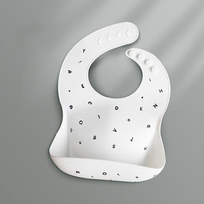 Waterproof Silicone Baby Feeding Bib With Pocket