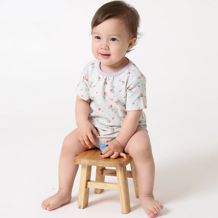 Baby Short Sleeve Romper Newborn Summer Triangle Jumpsuit