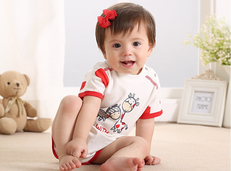 Baby Short Sleeve Romper Newborn Summer Triangle Jumpsuit