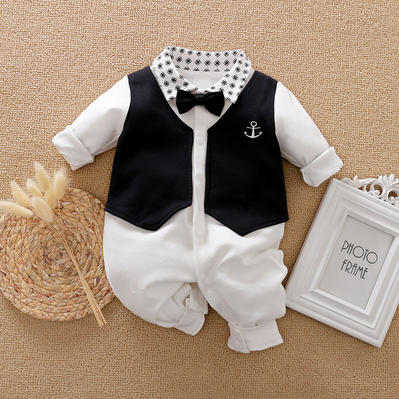 Gentleman Baby Jumpsuit Long Sleeve Spring Autumn Outfit