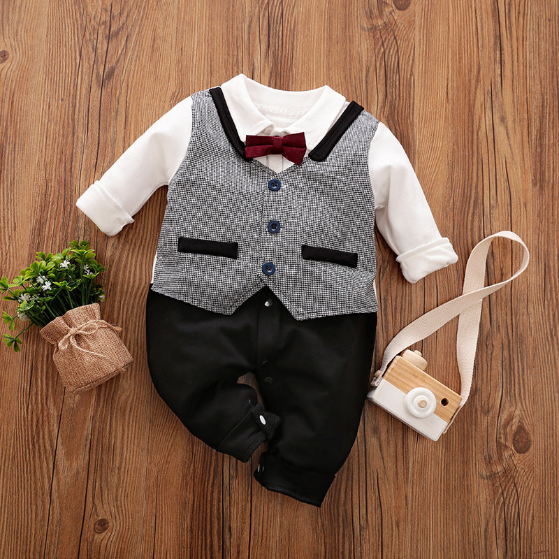 Gentleman Baby Jumpsuit Long Sleeve Spring Autumn Outfit