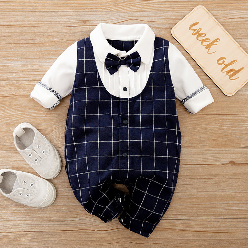 Gentleman Baby Jumpsuit Long Sleeve Spring Autumn Outfit