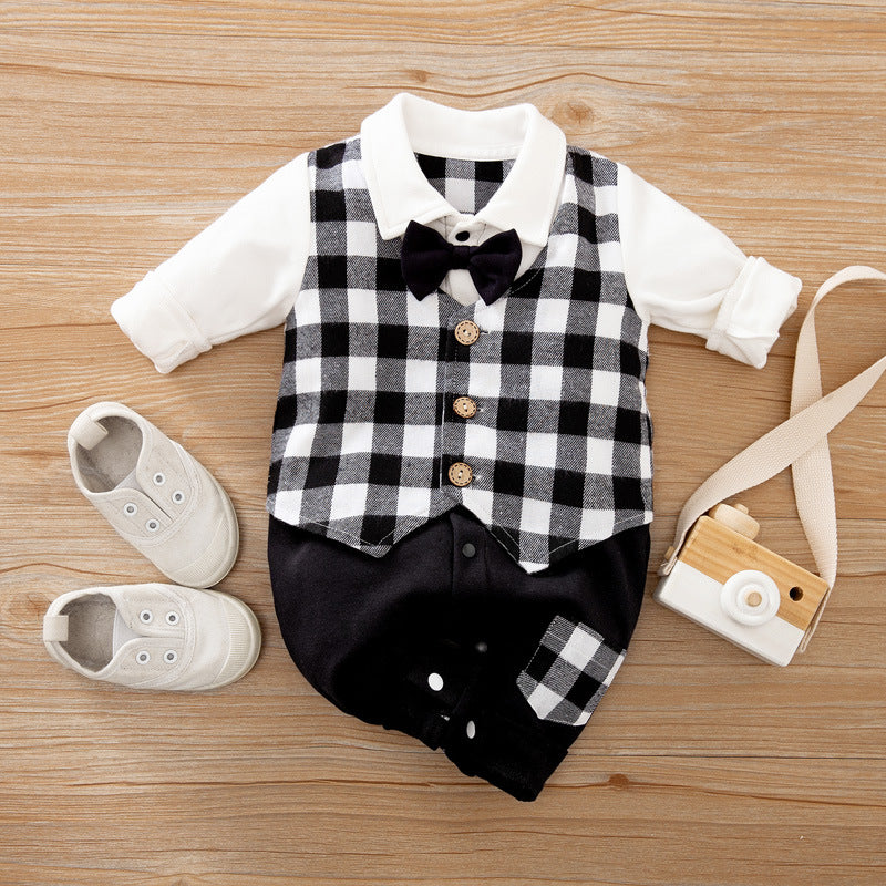 Gentleman Baby Jumpsuit Long Sleeve Spring Autumn Outfit