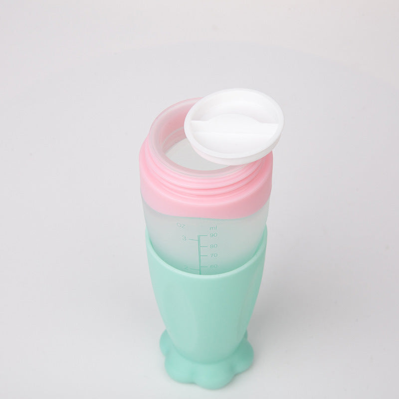 Silicone Baby Rice Cereal Feeding Bottle Spoon Dispenser