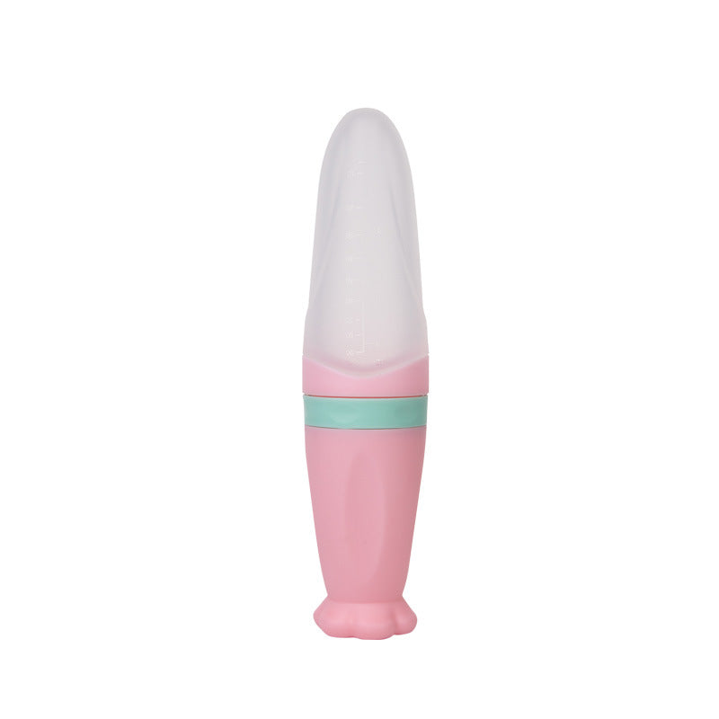 Silicone Baby Rice Cereal Feeding Bottle Spoon Dispenser