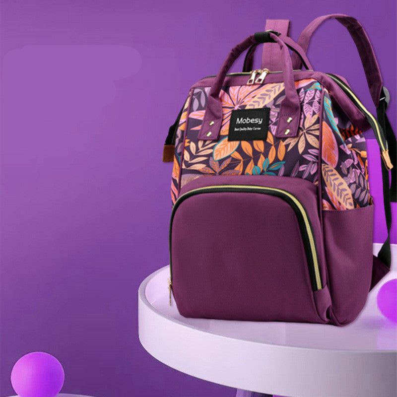 Multifunctional Baby Diaper Backpack With Bottle Storage
