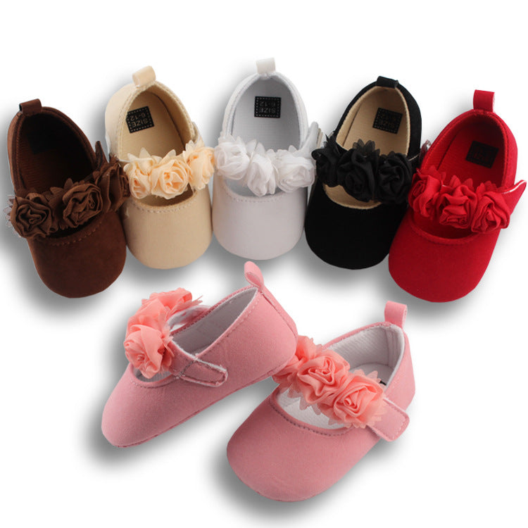 Soft Sole Cotton Baby Toddler Flower Shoes