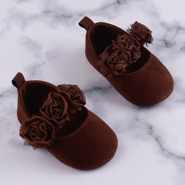 Soft Sole Cotton Baby Toddler Flower Shoes