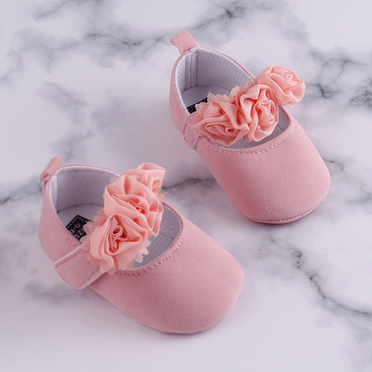 Soft Sole Cotton Baby Toddler Flower Shoes