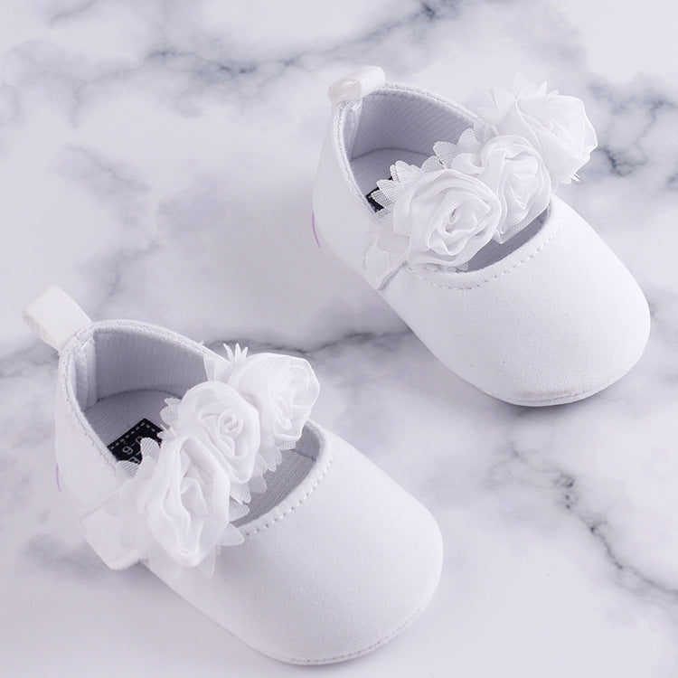 Soft Sole Cotton Baby Toddler Flower Shoes