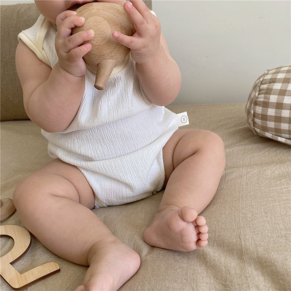 Baby Color Matching Halter Romper