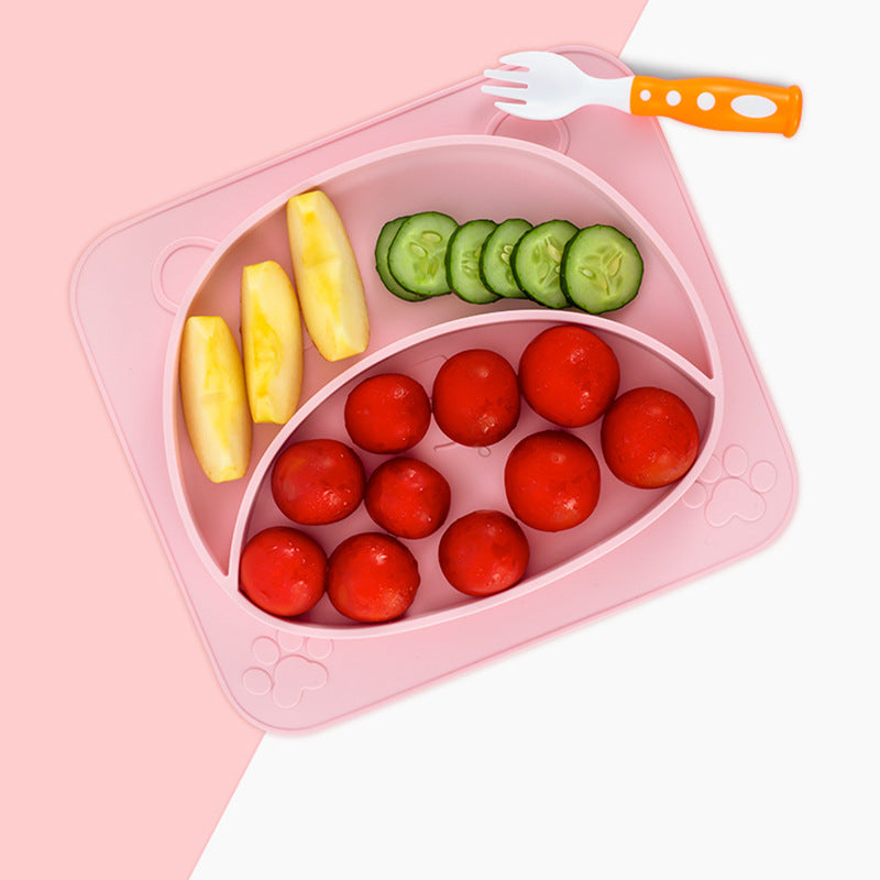 Silicone Non Slip Baby Feeding Bowl Plate Set