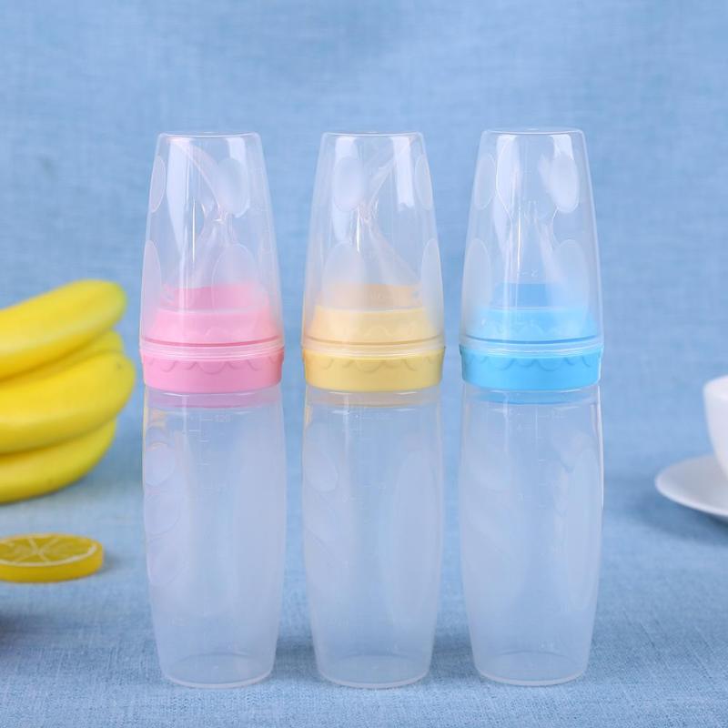 Silicone Squeeze Baby Feeding Spoon Dispenser