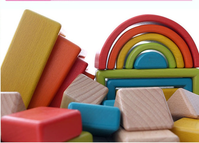 Rainbow Building Blocks Baby Educational Creative Toy