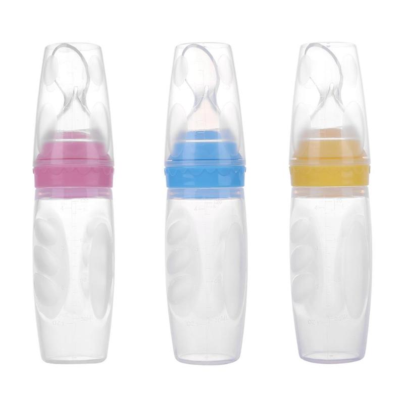 Silicone Squeeze Baby Feeding Spoon Dispenser