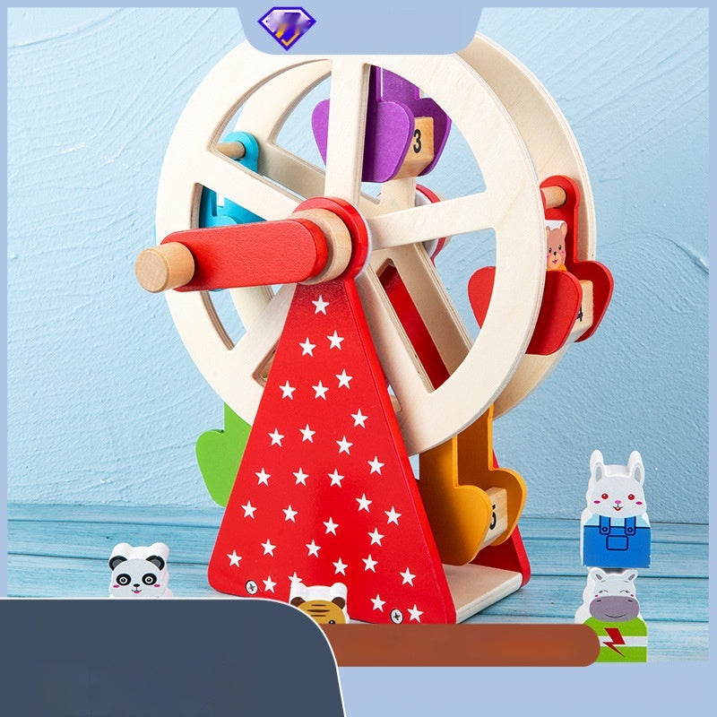Wooden Animal Ferris Wheel Educational Baby Toy