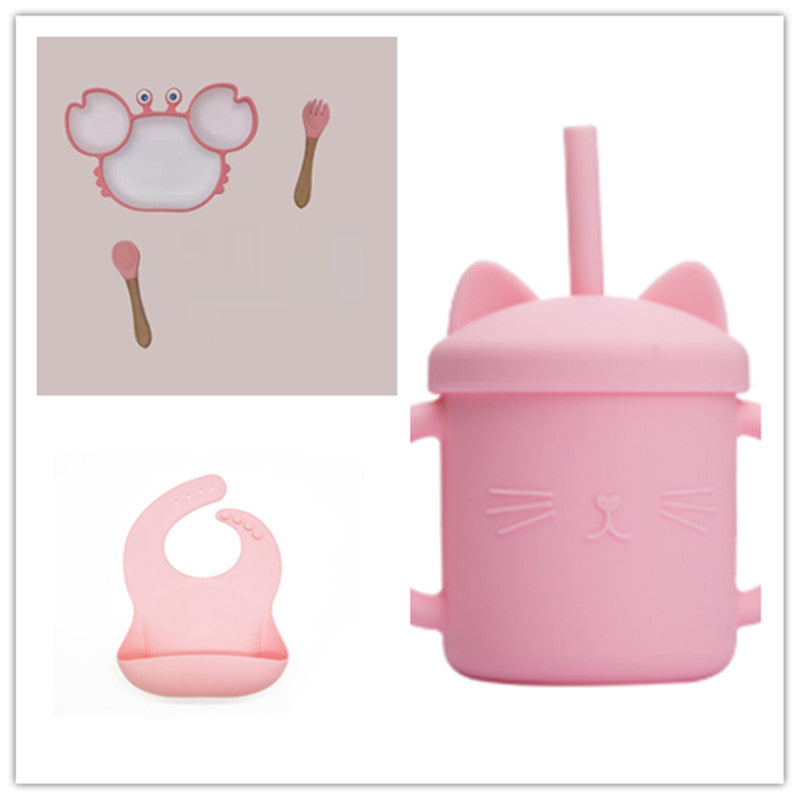 Silicone Non Slip Baby Feeding Bowl Plate Set
