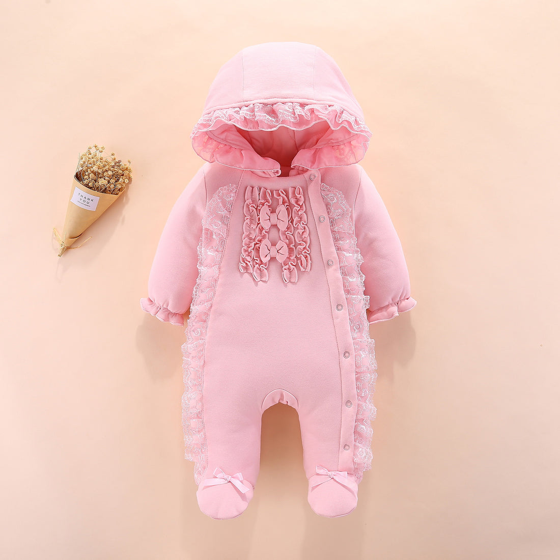 Hooded Baby Romper Soft Cotton Outfit