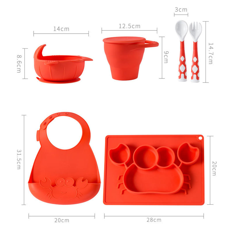 Silicone Baby Feeding Tableware Set