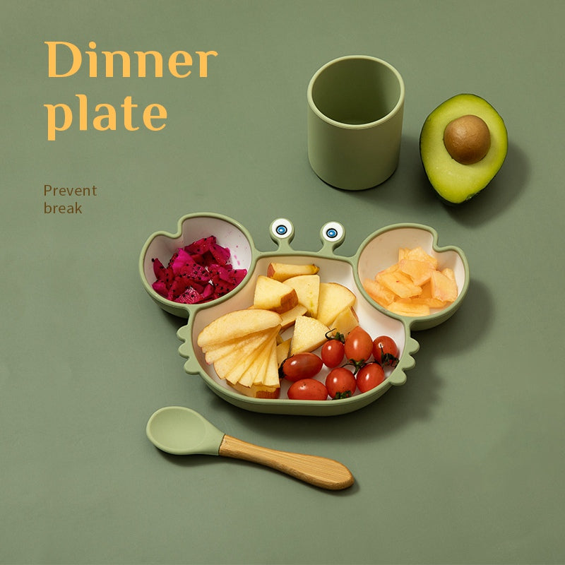 Silicone Non Slip Baby Feeding Bowl Plate Set