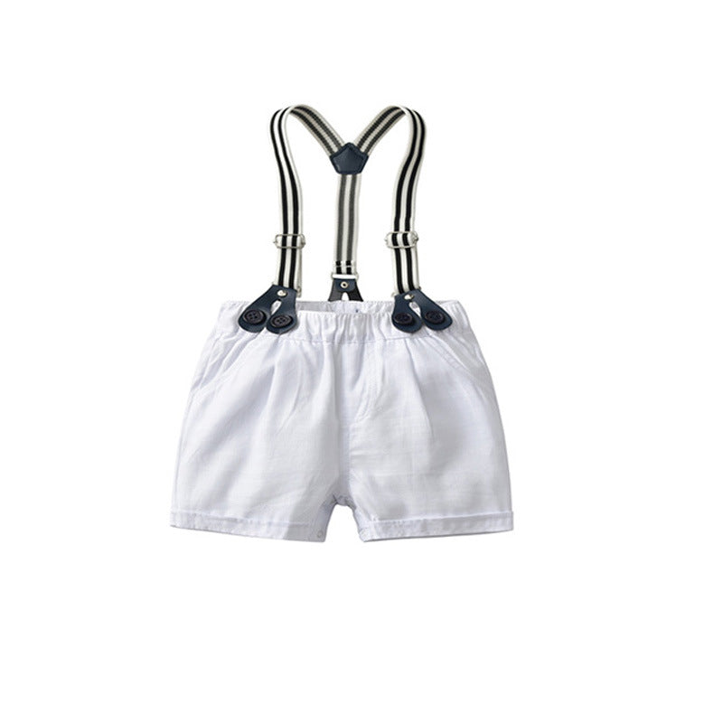 Baby Boy Gentleman Romper Shorts Short Sleeve Outfit