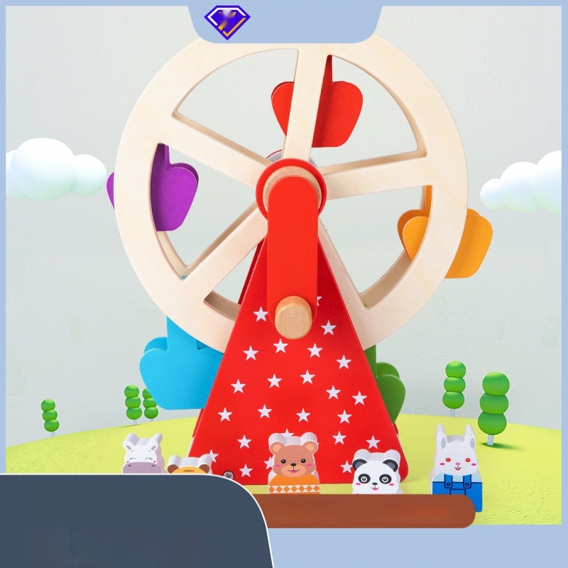 Wooden Animal Ferris Wheel Educational Baby Toy