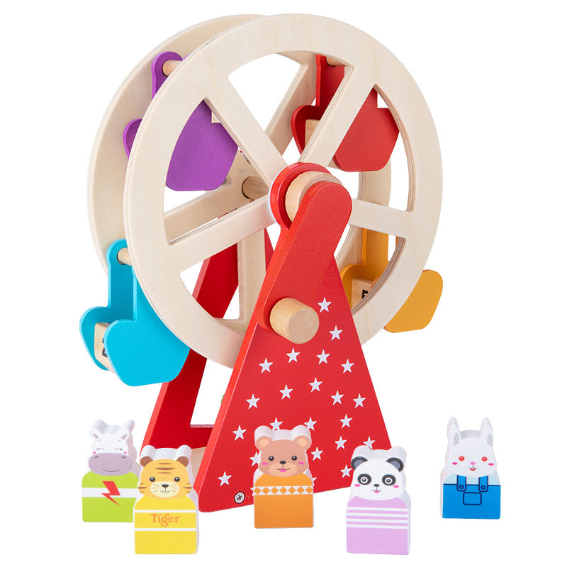 Wooden Animal Ferris Wheel Educational Baby Toy