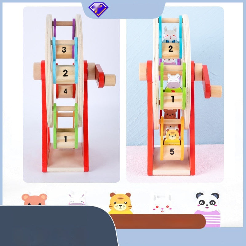 Wooden Animal Ferris Wheel Educational Baby Toy