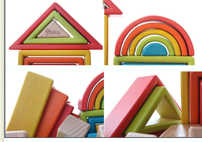 Rainbow Building Blocks Baby Educational Creative Toy