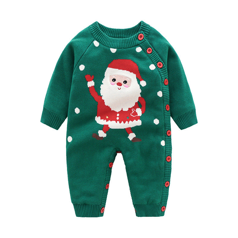 Thick Newborn Baby Crawling Clothes With Safety Harness