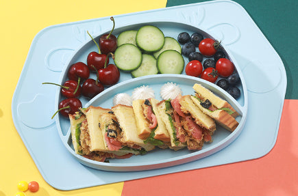Silicone Non Slip Baby Feeding Bowl Plate Set