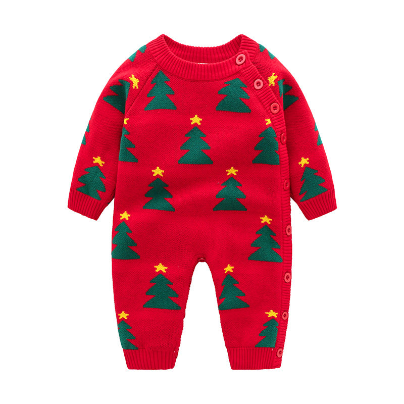 Thick Newborn Baby Crawling Clothes With Safety Harness
