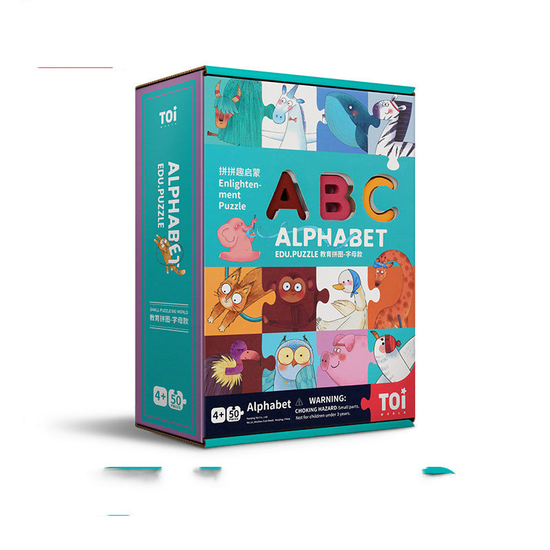 Wooden Numbers And Letters Baby Educational Puzzle Toys