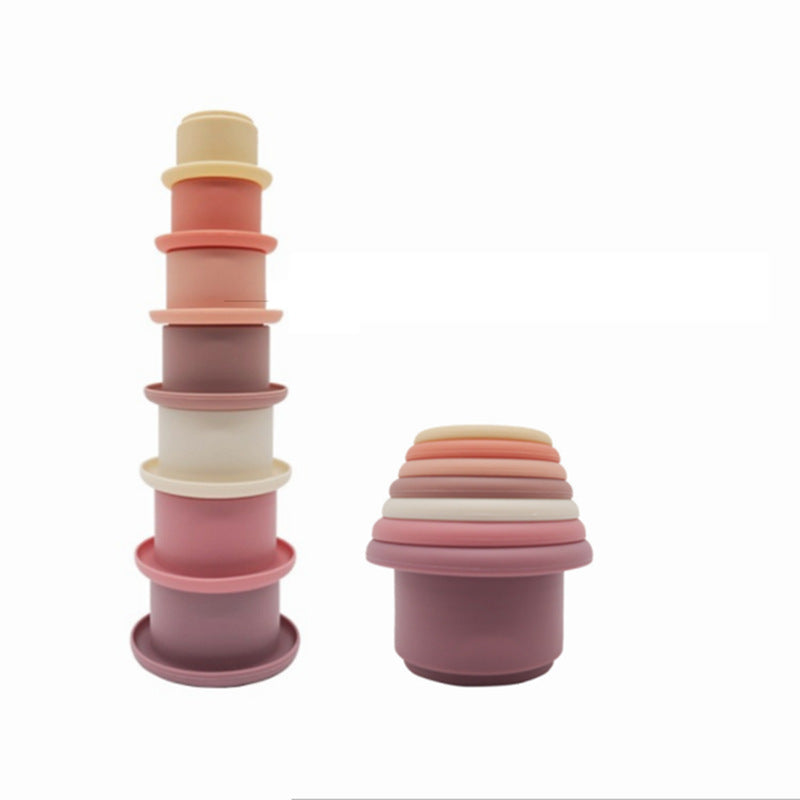 Silicone Baby Stacking Cups Educational Infant Toy